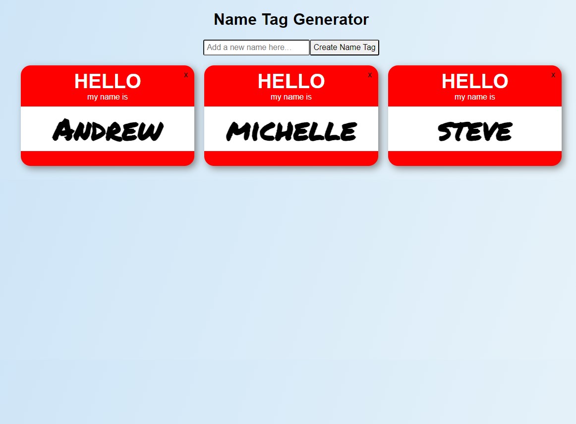 Name tage Generator